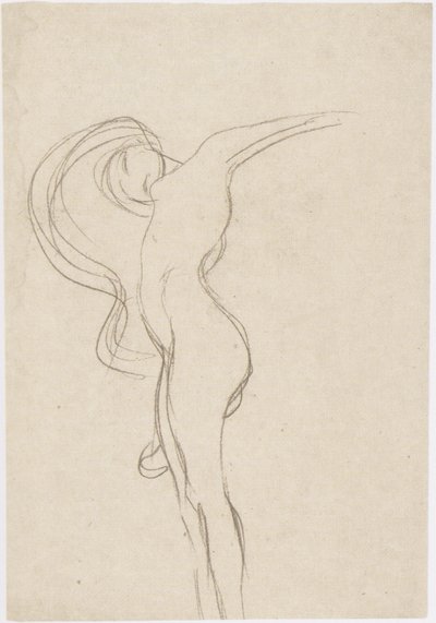 Lebegő test a profil helyzetben alkotó: Gustav Klimt